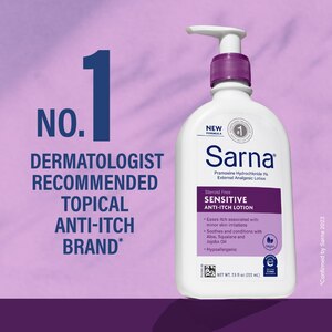 Sarna Sensitive Anti-Itch Lotion for Relief, 7.5 OZ
