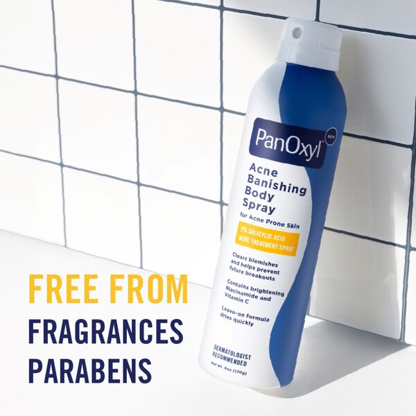 PanOxyl Acne Banishing Body Spray, 2% Salicylic Acid, 6 OZ