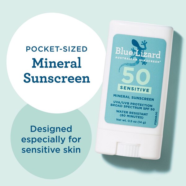 Blue Lizard Sensitive Mineral Sunscreen Stick, SPF 50