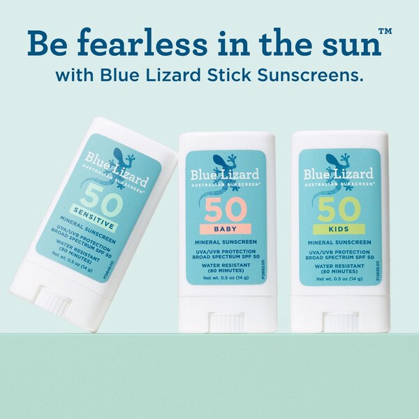 Blue Lizard Sensitive Mineral Sunscreen Stick, SPF 50