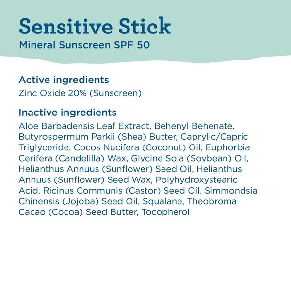 Blue Lizard Sensitive Mineral Sunscreen Stick, SPF 50