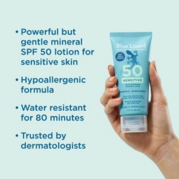 Blue Lizard Sensitive Mineral Sunscreen Lotion, SPF 50
