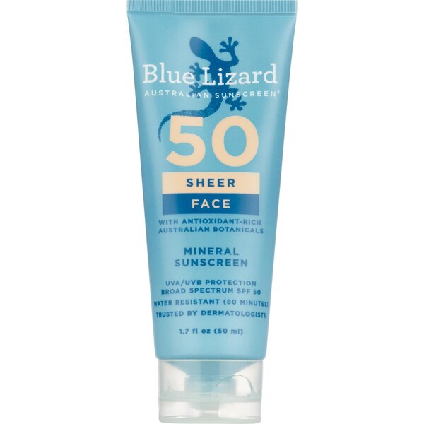 Blue Lizard Sheer Face Mineral Sunscreen Lotion, SPF 50