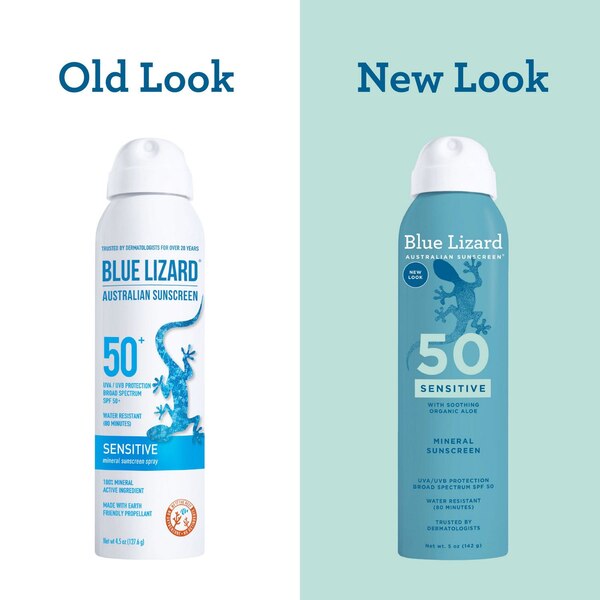 Blue Lizard Sensitive Mineral Sunscreen Spray, SPF 50
