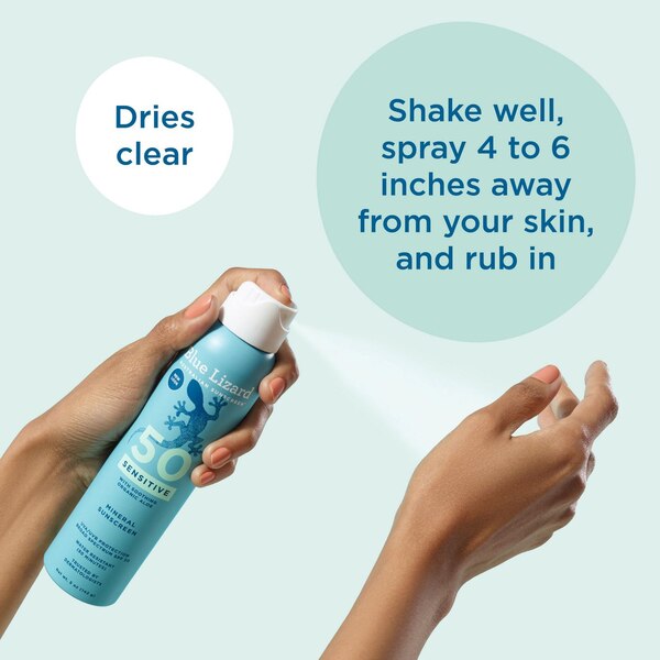 Blue Lizard Sensitive Mineral Sunscreen Spray, SPF 50