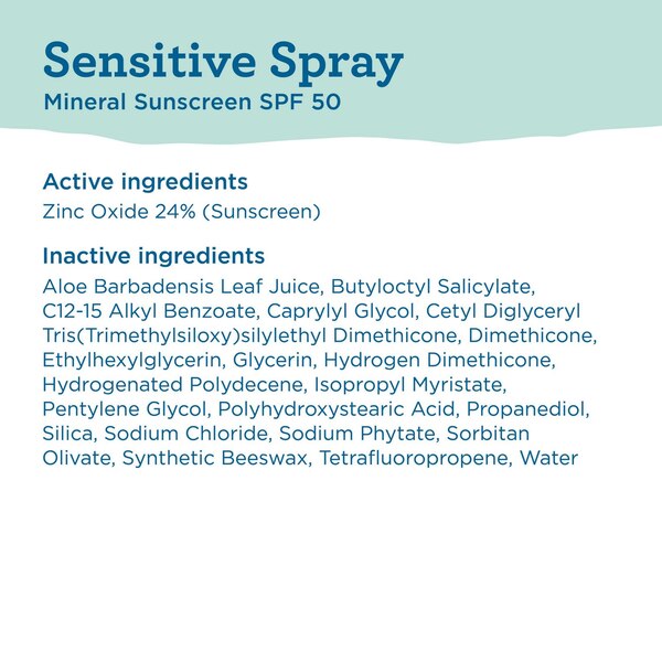 Blue Lizard Sensitive Mineral Sunscreen Spray, SPF 50