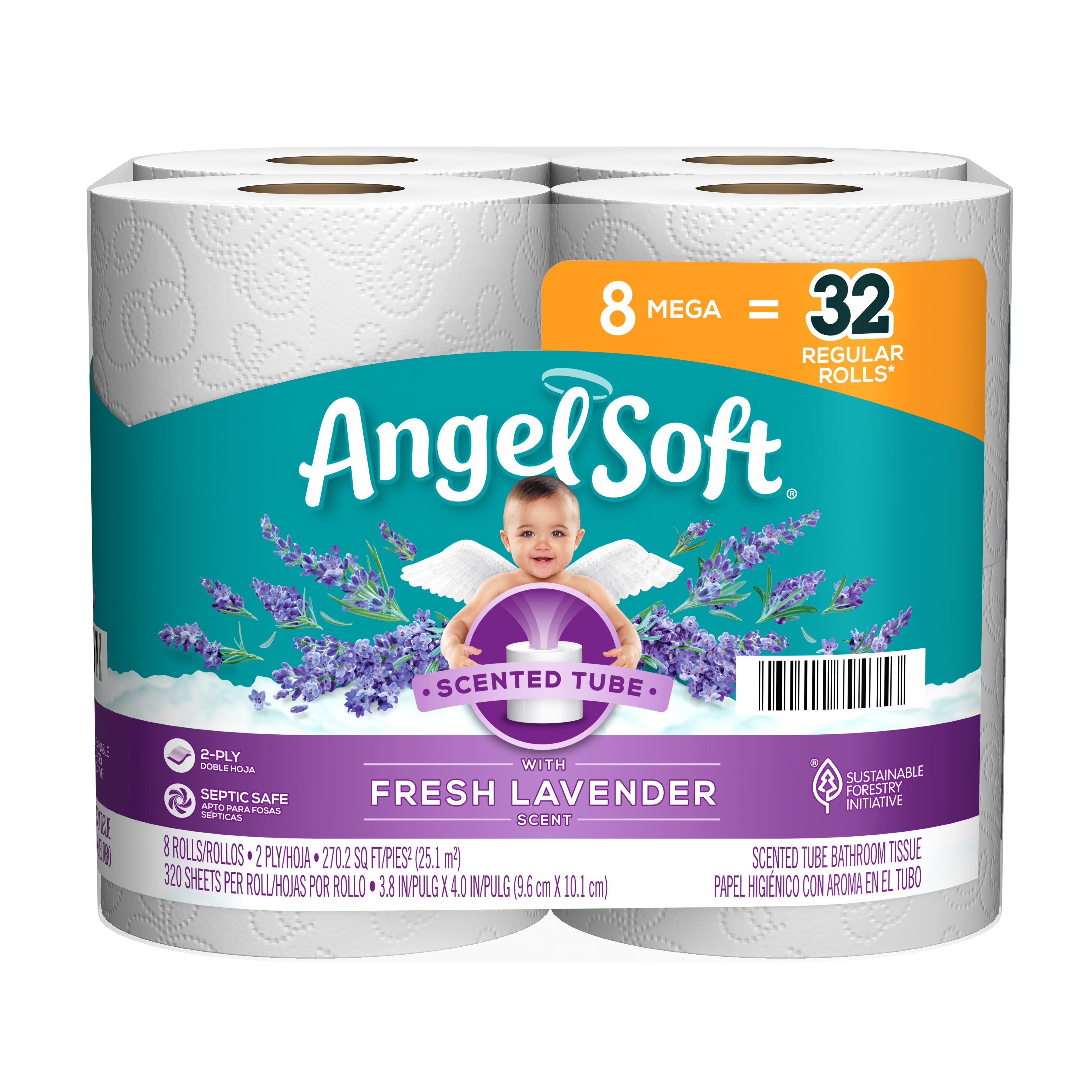 Angel Soft Toilet Paper, 8 Mega Rolls