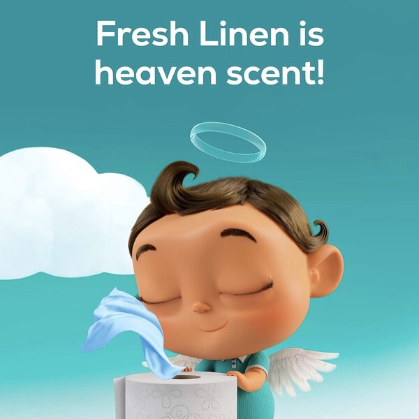 Angel Soft Scented Toilet Paper, Fresh Linen, 2-Ply, Mega Roll, 8 CT