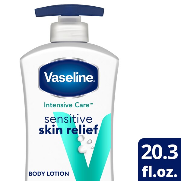 Vaseline Intensive Care Sensitive Skin Relief Hypoallergenic Body Lotion with Colloidal Oatmeal