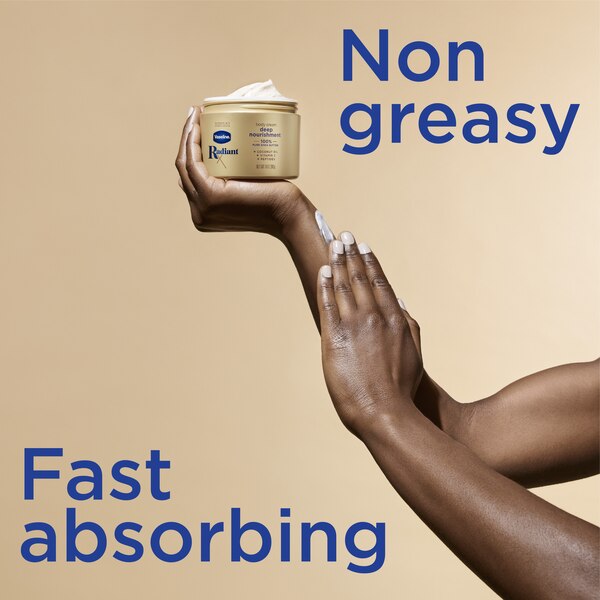 Vaseline Radiant X Deep Nourishment Body Cream, 10 OZ