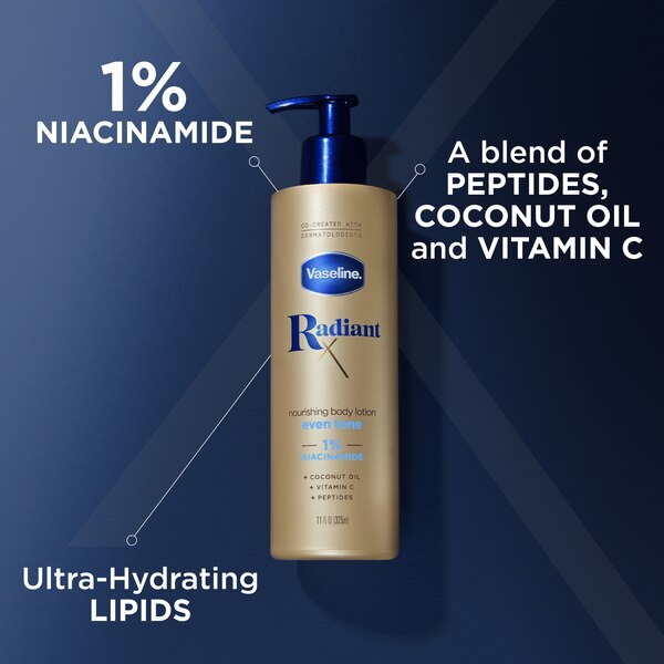 Vaseline Radiant X Even Tone Nourishing Body Lotion, 11 OZ