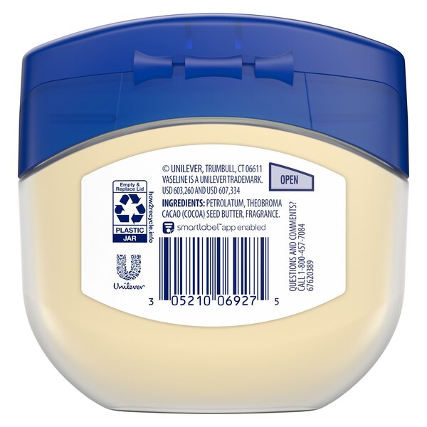 Vaseline Cocoa Butter Petroleum Jelly For Dry Cracked Skin, 7.5 OZ