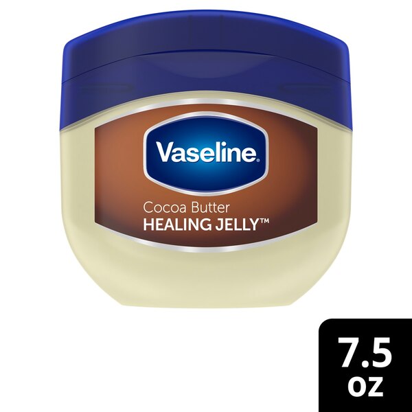 Vaseline Cocoa Butter Petroleum Jelly For Dry Cracked Skin, 7.5 OZ