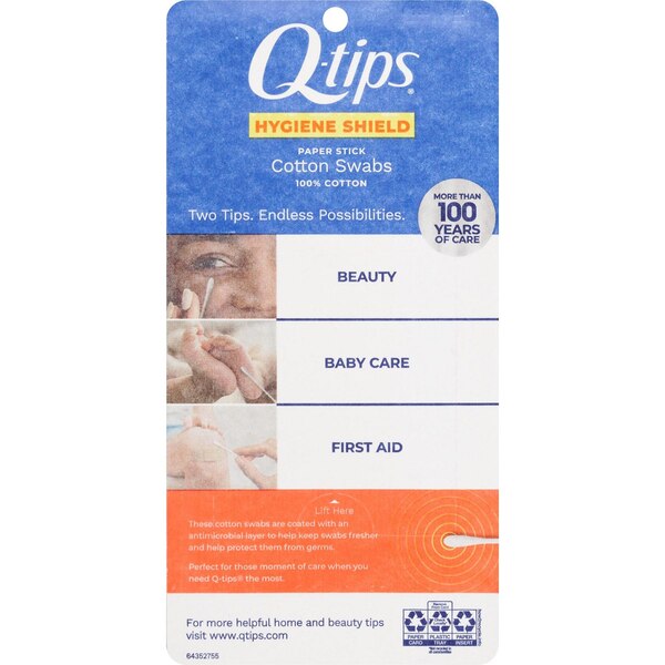 Q-tips Hygiene Shield Cotton Swabs, 300 CT