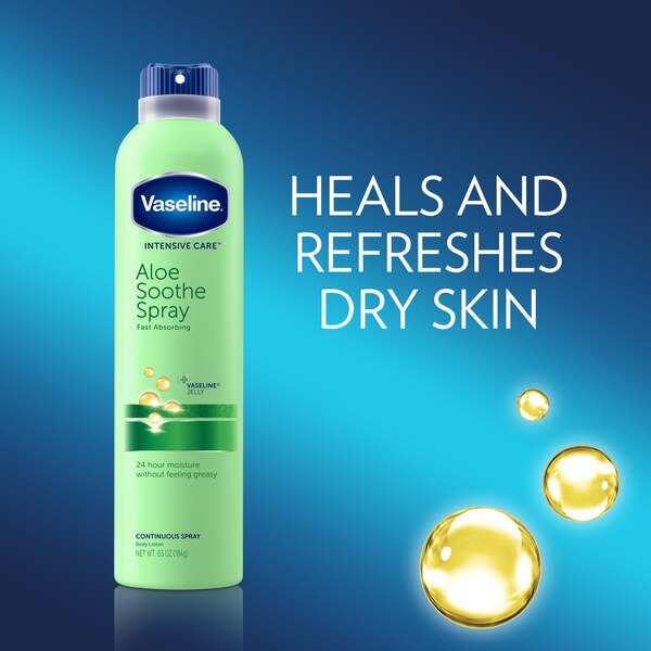 Vaseline Intensive Care Aloe Soothe Spray Lotion, 6.5 OZ