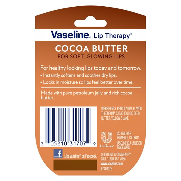 Vaseline Lip Therapy Cocoa Butter Lip Balm Mini