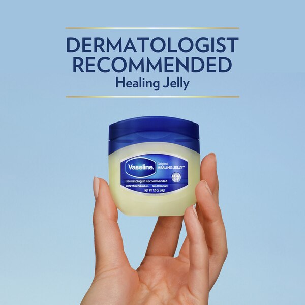 Vaseline 100% Pure Petroleum Jelly Original Healing Jelly For Dry Cracked Skin and Eczema Relief, 1.75 OZ