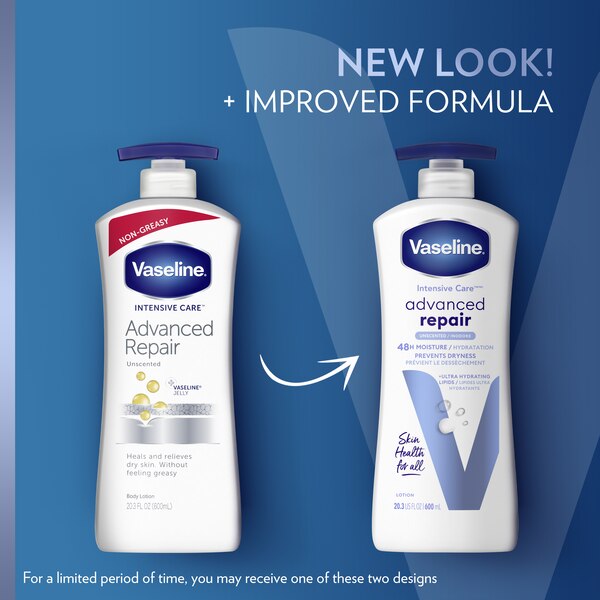 Vaseline Intensive Care Advanced Repair Unscented Body Lotion, 20.3 OZ