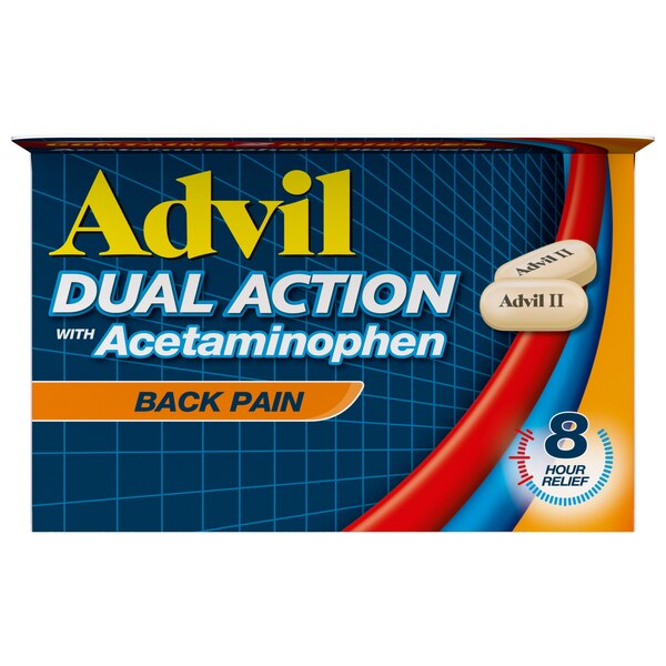 Advil Dual Action Acetaminophen and Ibuprofen Caplets