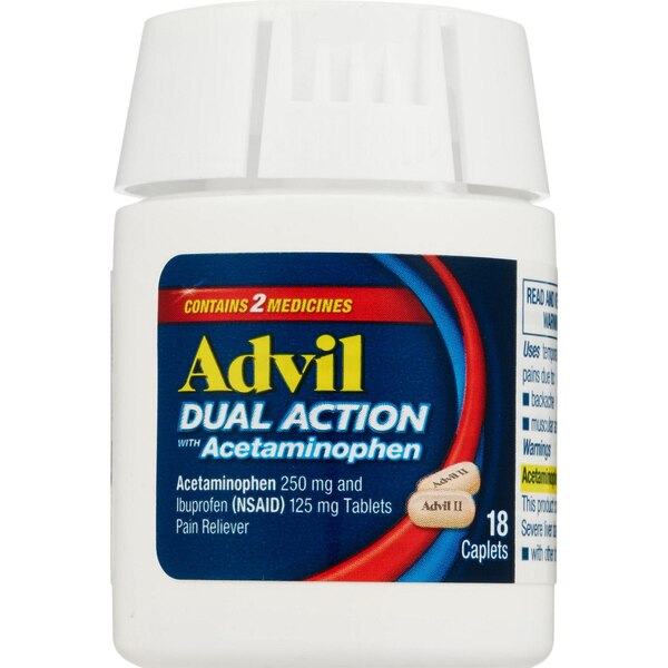 Advil Dual Action with Acetaminophen, 18 CT