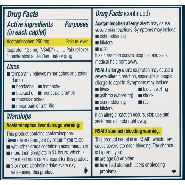 Advil Dual Action with Acetaminophen, 18 CT