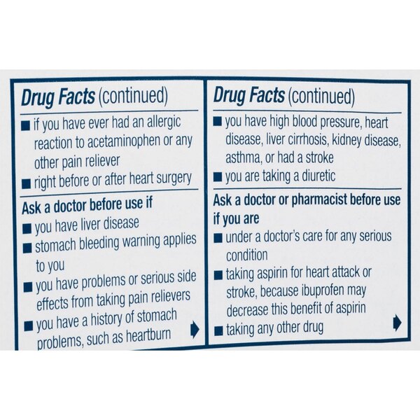 Advil Dual Action with Acetaminophen, 18 CT