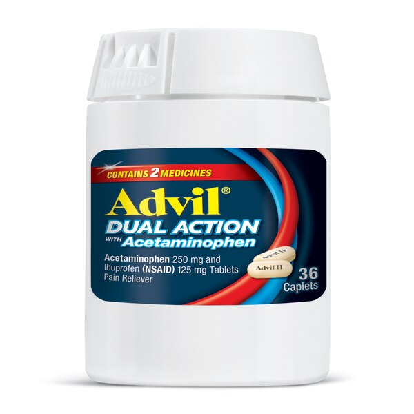 Advil Dual Action Acetaminophen and Ibuprofen Caplets