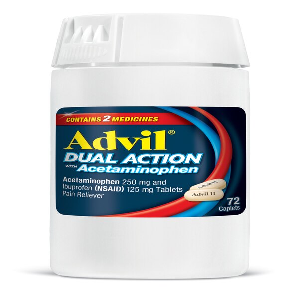 Advil Dual Action Acetaminophen and Ibuprofen Caplets