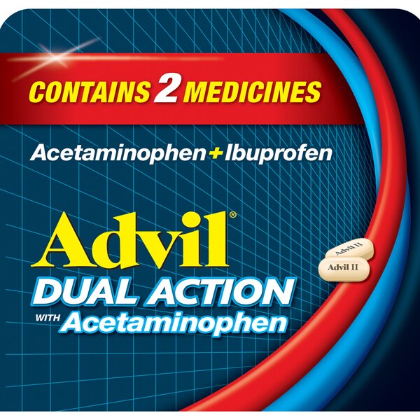 Advil Dual Action Acetaminophen and Ibuprofen Caplets