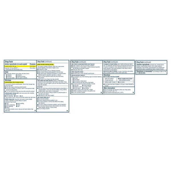 Advil Dual Action Acetaminophen and Ibuprofen Caplets