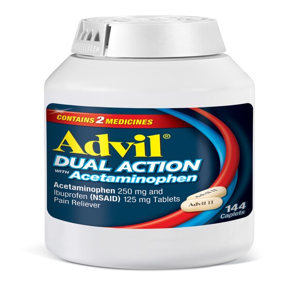 Advil Dual Action Acetaminophen and Ibuprofen Caplets