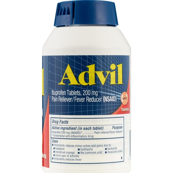 Advil Pain Reliever/ Fever Reducer 200 MG Ibuprofen Tablets