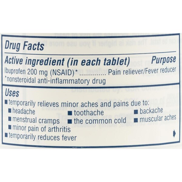 Advil Pain Reliever/ Fever Reducer 200 MG Ibuprofen Tablets