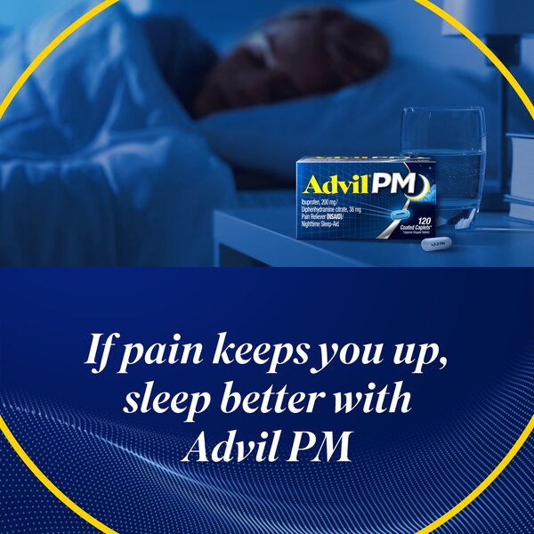 Advil PM Pain Reliever/ Nighttime Sleep-Aid Coated Caplets