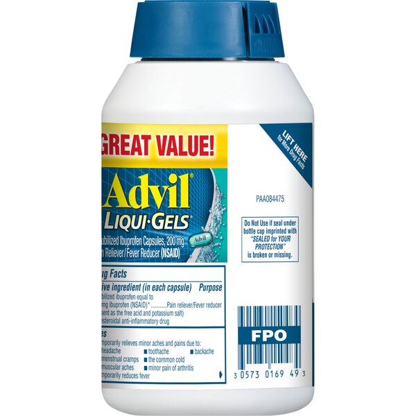 Advil Liqui-Gels 200 MG Ibuprofen Capsules