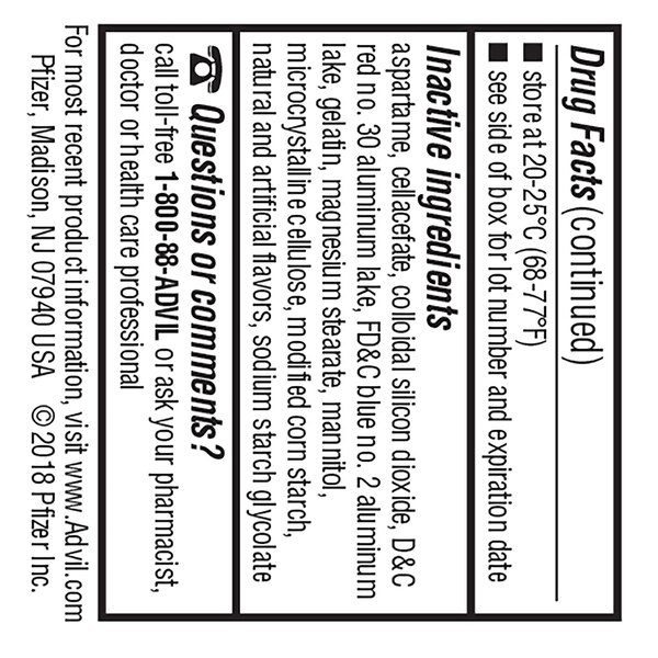 Children's Advil Junior Strength Ibuprofen 100 MG Chewable Tablets, Grape, 24 CT