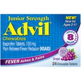 Children's Advil Junior Strength Ibuprofen 100 MG Chewable Tablets, Grape, 24 CT, thumbnail image