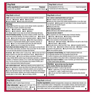 Advil Cold and Sinus Relief Coated Caplets , Non-Drowsy Pain Reliever & Fever Reducer, , 20 Count