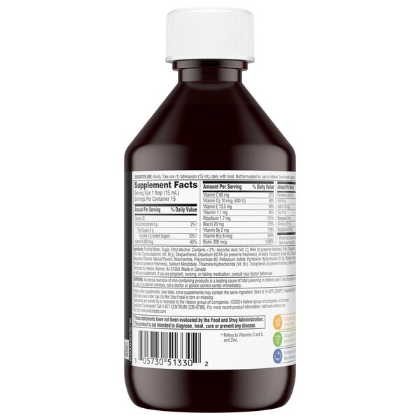 Centrum Liquid Multivitamin for Adults, Citrus Flavor, 8 OZ