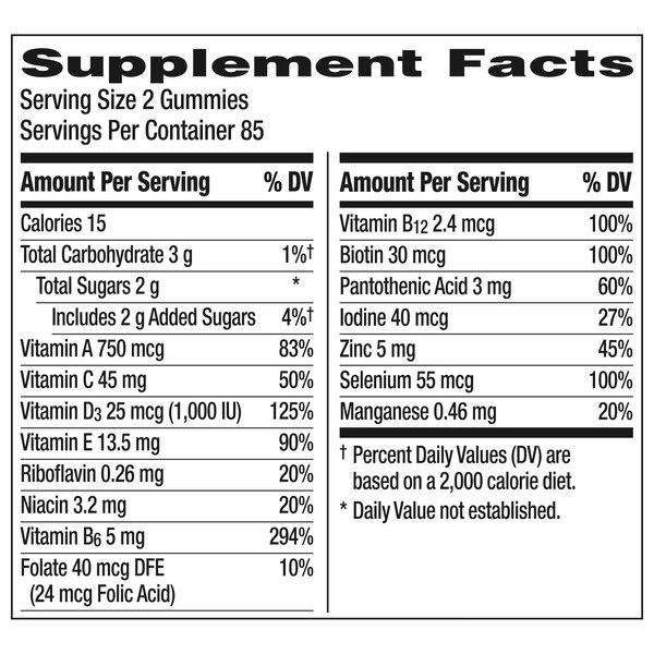 Centrum MultiGummies Gummy Multivitamin for Men, Assorted Fruit Flavor, 170 CT