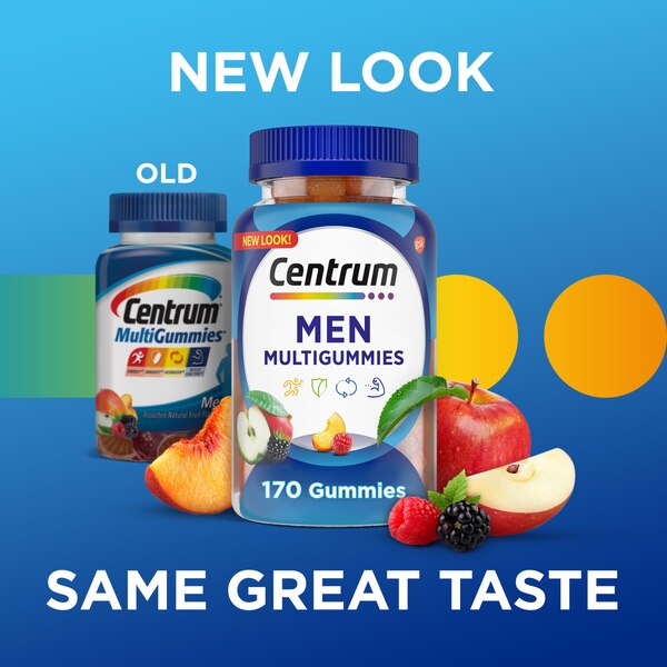 Centrum MultiGummies Gummy Multivitamin for Men, Assorted Fruit Flavor, 170 CT