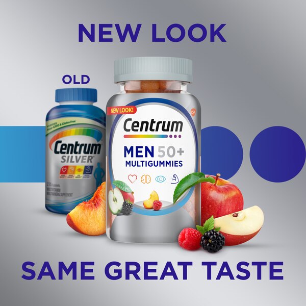 Centrum MultiGummies Men 50+ Natural Fruit Flavor, 90 CT