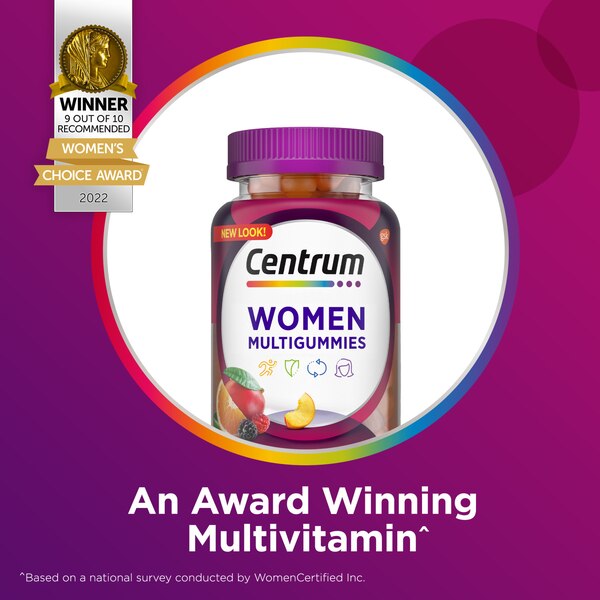 Centrum MultiGummies Gummy Multivitamin for Women, Assorted Fruit Flavor, 170 CT
