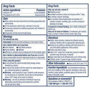 Preparation H Rapid Relief with Lidocaine Hemorrhoidal Spray, 3.8 OZ