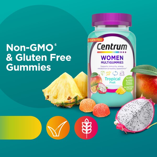 Centrum Women Multivitamin Gummies, Tropical Fruit Flavor, 100 CT