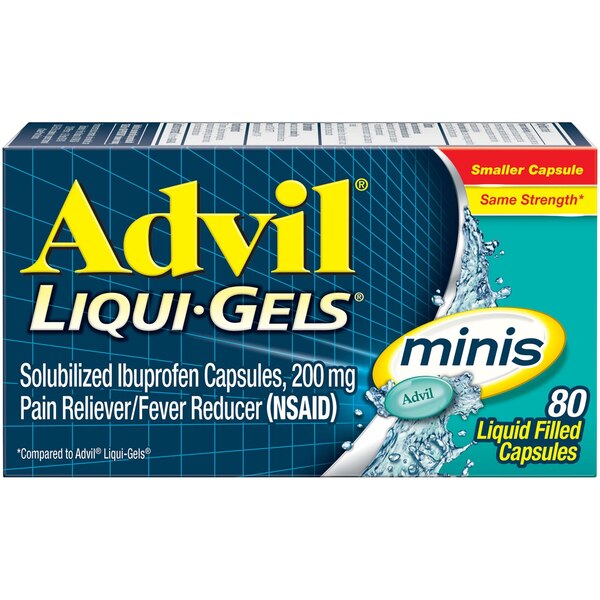 Advil Pain Reliever and Fever Reducer Liqui-Gel Minis, 80 CT