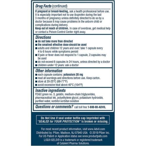 Advil Pain Reliever and Fever Reducer Liqui-Gel Minis, 80 CT