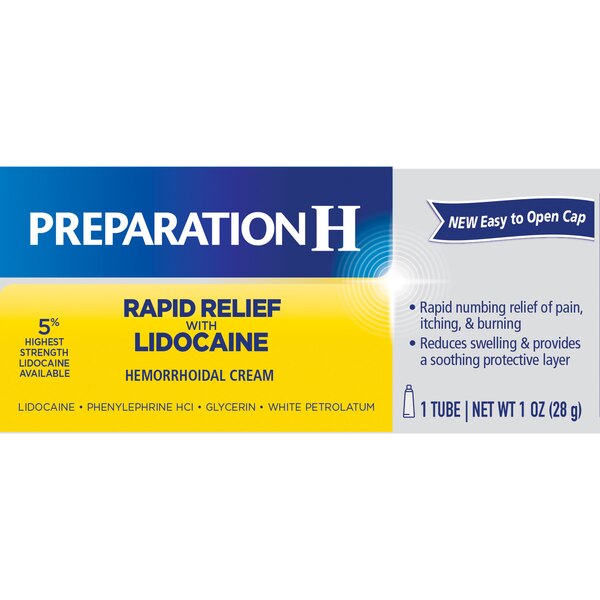PREPARATION H Rapid Relief with Lidocaine Treatment Cream