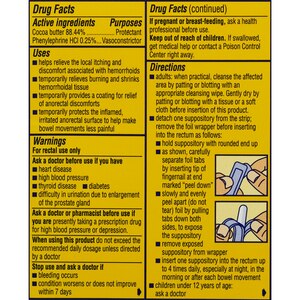 PREPARATION H Hemorrhoidal Suppositories