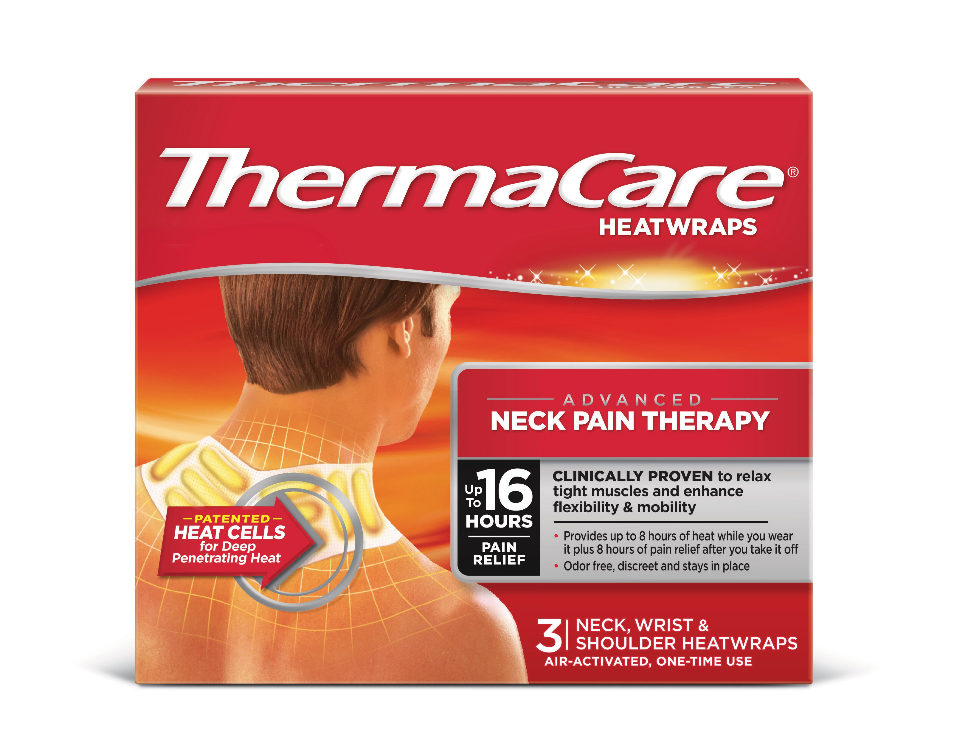 ThermaCare Advanced - Compresas de calor para el cuello, muñeca y hombros, 3 u.